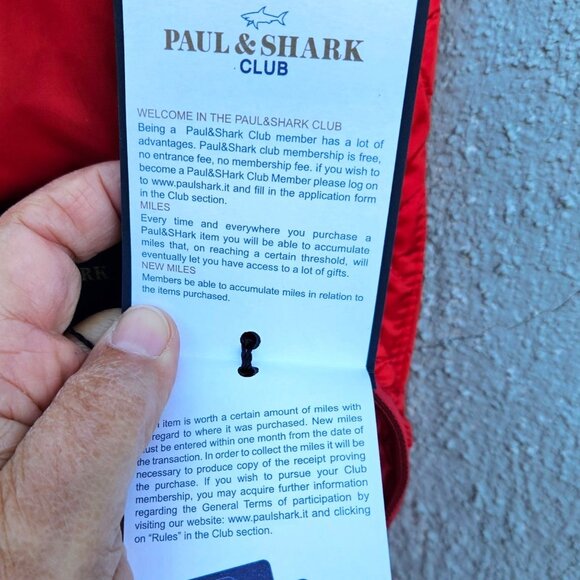 Paul & Shark Men’s Red Quilted Nylon Jacket L Lightweight Zip Front Italy NWT - Picture 5 of 14